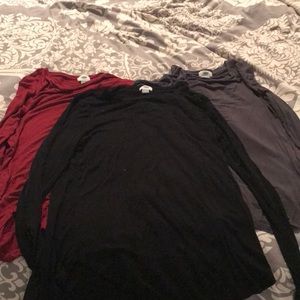 Set of 3 Old Navy relaxed scoop hem long tees